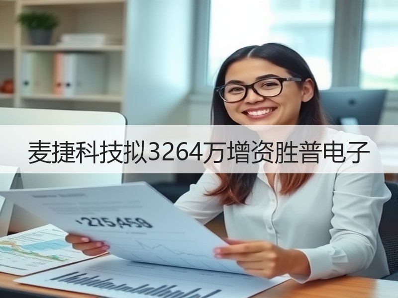 麦捷科技拟3264万增资胜普电子