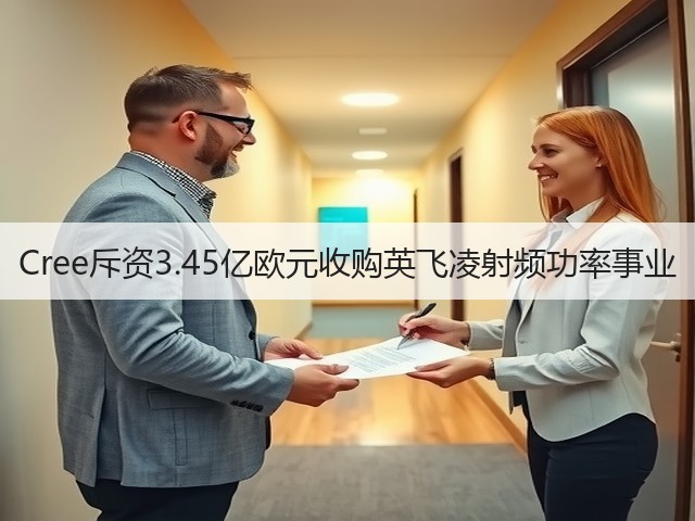 Cree斥资3.45亿欧元收购英飞凌射频功率事业(图1) Cree斥资3.45亿欧元收购英飞凌射频功率事业(图1)