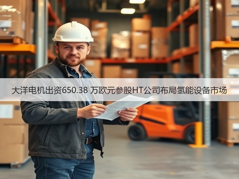 大洋电机出资650.38 万欧元参股HT公司布局氢能设备市场