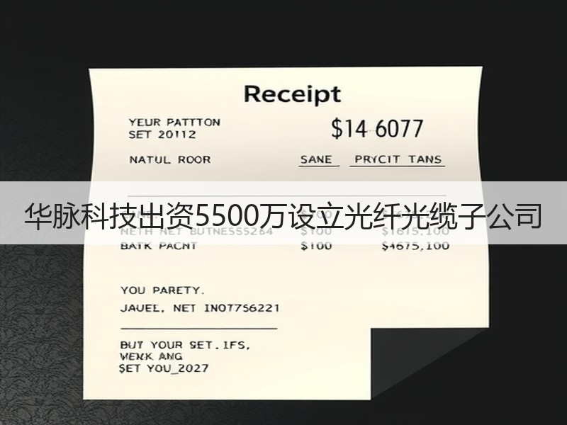 华脉科技出资5500万设立光纤光缆子公司