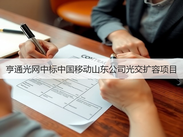 亨通光网中标中国移动山东公司光交扩容项目(图2) 亨通光网中标中国移动山东公司光交扩容项目(图2)