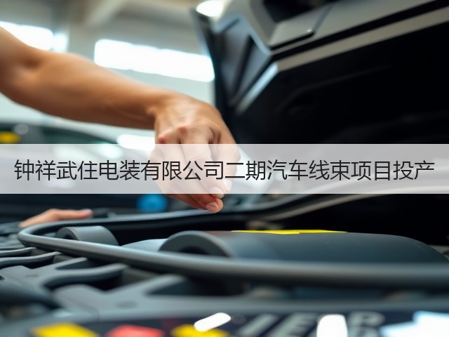 钟祥武住电装有限公司二期汽车线束项目投产(图1)