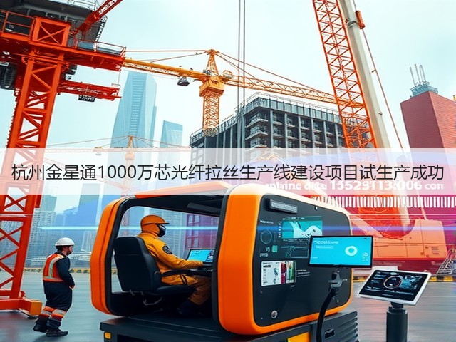 杭州金星通1000万芯光纤拉丝生产线建设项目试生产成功(图1)