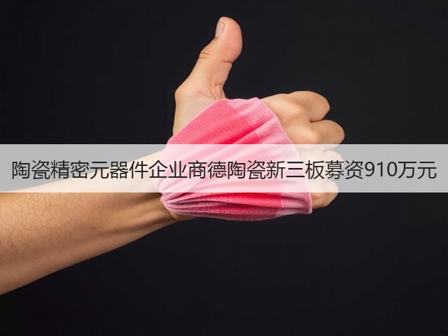 陶瓷精密元器件企业商德陶瓷新三板募资910万元(图1) 陶瓷精密元器件企业商德陶瓷新三板募资910万元(图1)