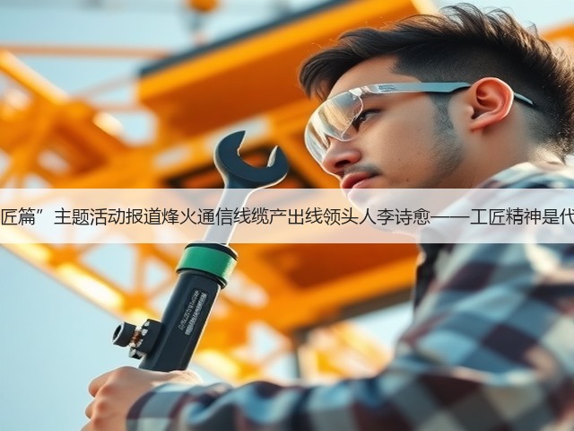 “中国梦·大国工匠篇”主题活动报道烽火通信线缆产出线领头人李诗愈——工匠精神是代代传承的责任感(图1)