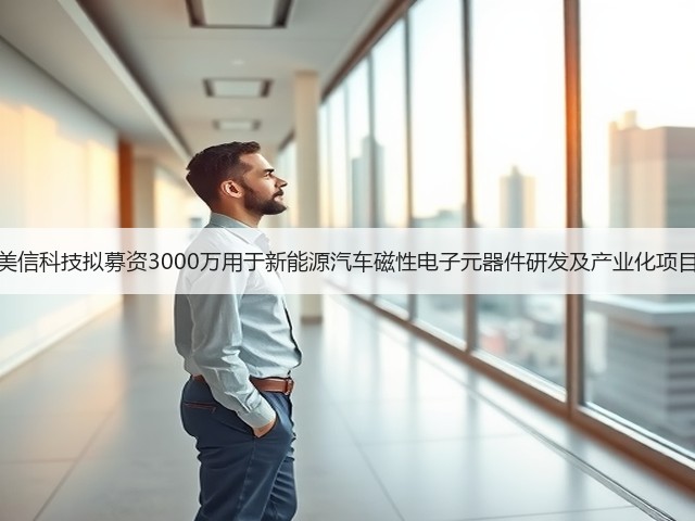 美信科技拟募资3000万用于新能源汽车磁性电子元器件研发及产业化项目(图2)