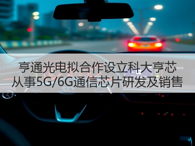 亨通光电拟合作设立科大亨芯 从事5G/6G通信芯片研发及销售(图2) 亨通光电拟合作设立科大亨芯 从事5G/6G通信芯片研发及销售(图2)