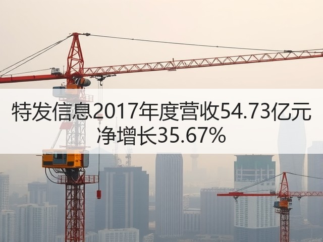 特发信息2017年度营收54.73亿元 净增长35.67%(图1) 特发信息2017年度营收54.73亿元 净增长35.67%(图1)