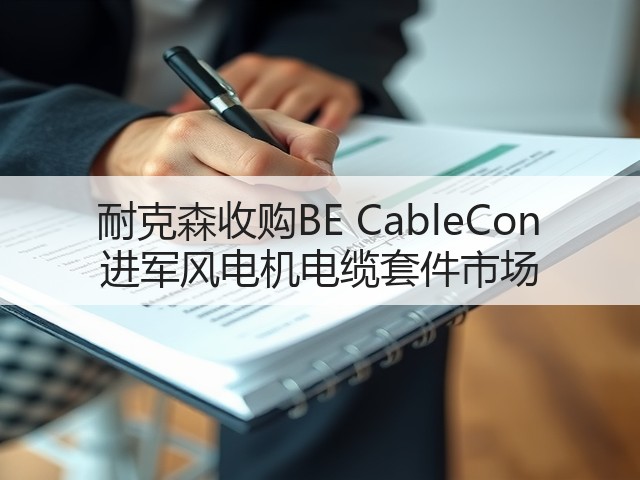 耐克森收购BE CableCon 进军风电机电缆套件市场(图1) 耐克森收购BE CableCon 进军风电机电缆套件市场(图1)