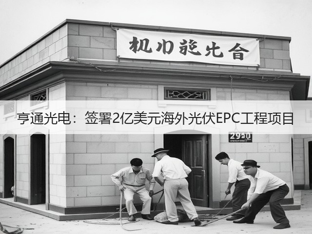 亨通光电:签署2亿美元海外光伏EPC工程项目(图1) 亨通光电:签署2亿美元海外光伏EPC工程项目(图1)