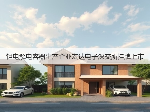 钽电解电容器生产企业宏达电子深交所挂牌上市(图1)