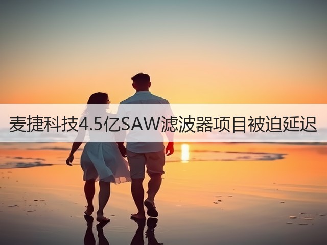 麦捷科技4.5亿SAW滤波器项目被迫延迟(图2) 麦捷科技4.5亿SAW滤波器项目被迫延迟(图2)