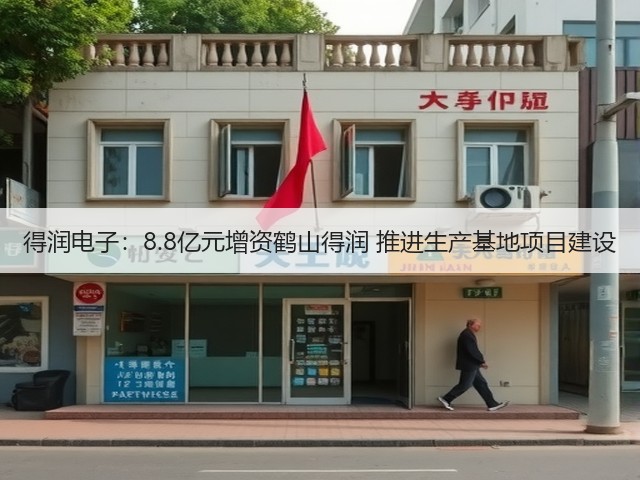 得润电子：8.8亿元增资鹤山得润 推进生产基地项目建设(图1)