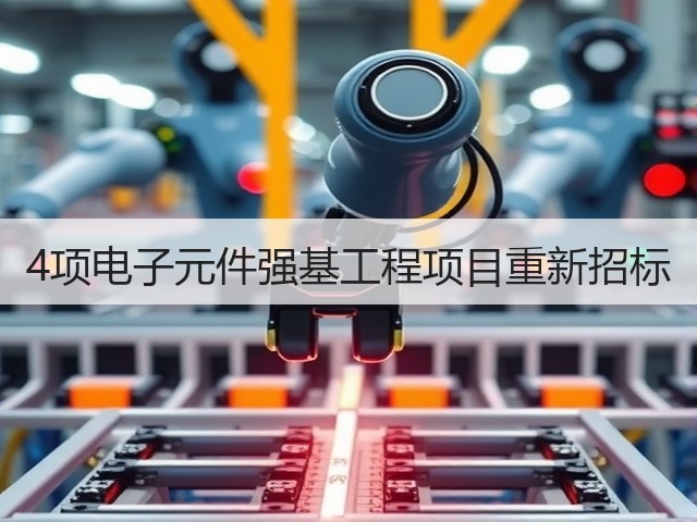 4项电子元件强基工程项目重新招标(图1) 4项电子元件强基工程项目重新招标(图1)