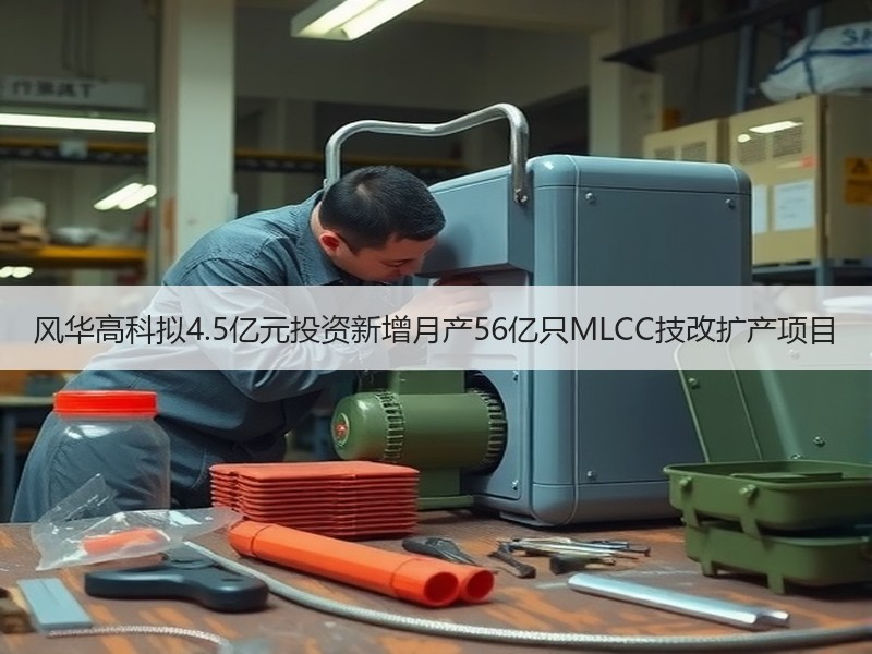 风华高科拟4.5亿元投资新增月产56亿只MLCC技改扩产项目