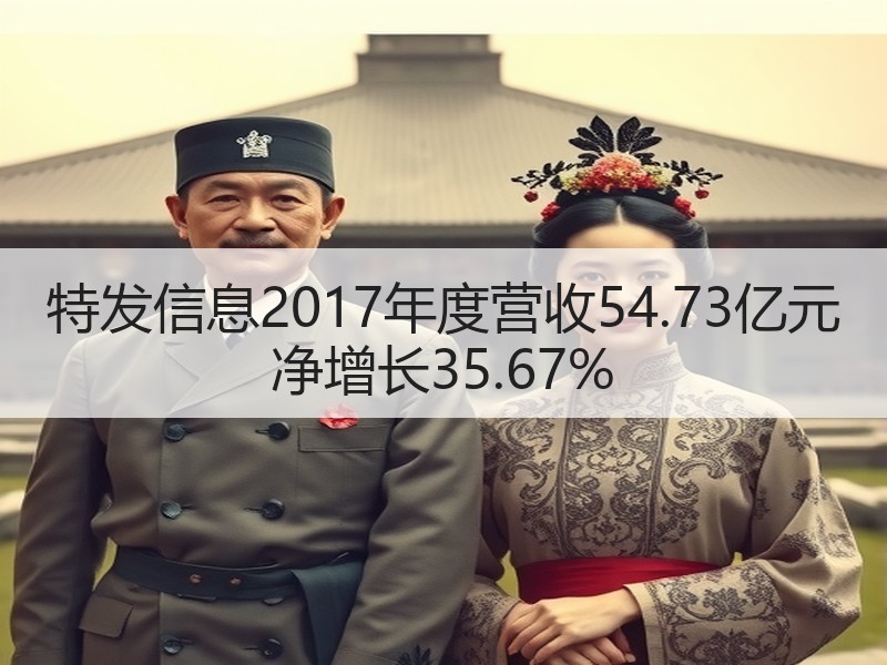 特发信息2017年度营收54.73亿元 净增长35.67%