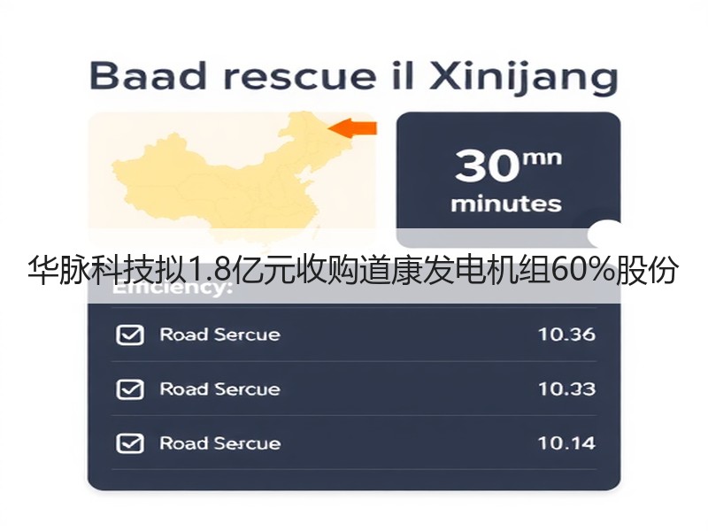 华脉科技拟1.8亿元收购道康发电机组60%股份