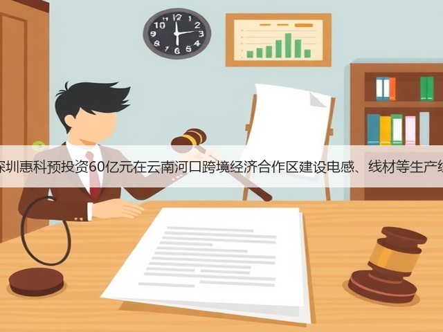 深圳惠科预投资60亿元在云南河口跨境经济合作区建设电感、线材等生产线(图1) 深圳惠科预投资60亿元在云南河口跨境经济合作区建设电感、线材等生产线(图1)