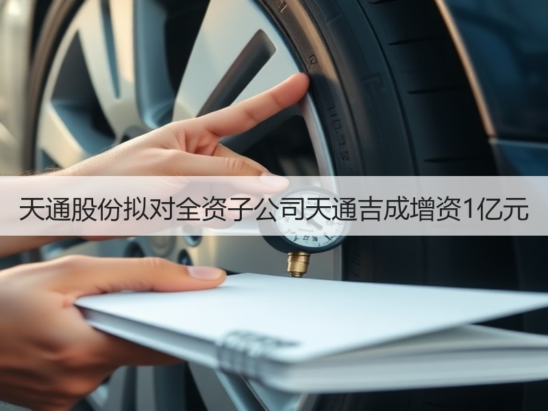 天通股份拟对全资子公司天通吉成增资1亿元