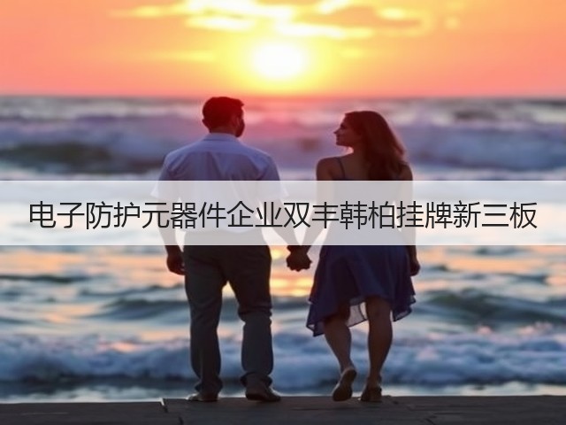 电子防护元器件企业双丰韩柏挂牌新三板(图3) 电子防护元器件企业双丰韩柏挂牌新三板(图3)