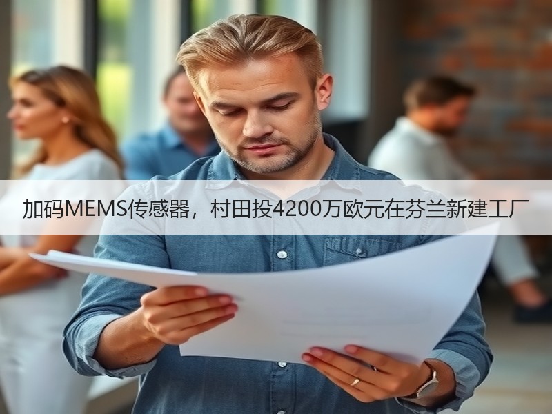 加码MEMS传感器，村田投4200万欧元在芬兰新建工厂
