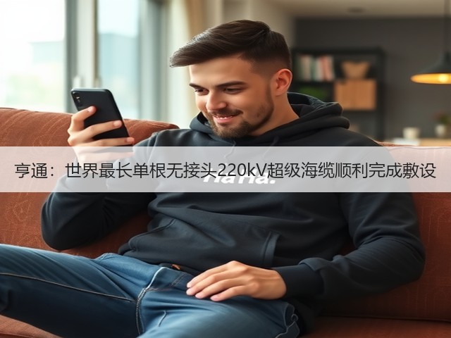 亨通：世界最长单根无接头220kV超级海缆顺利完成敷设(图3)