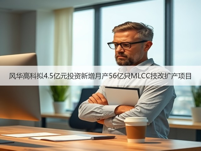 风华高科拟4.5亿元投资新增月产56亿只MLCC技改扩产项目(图2)