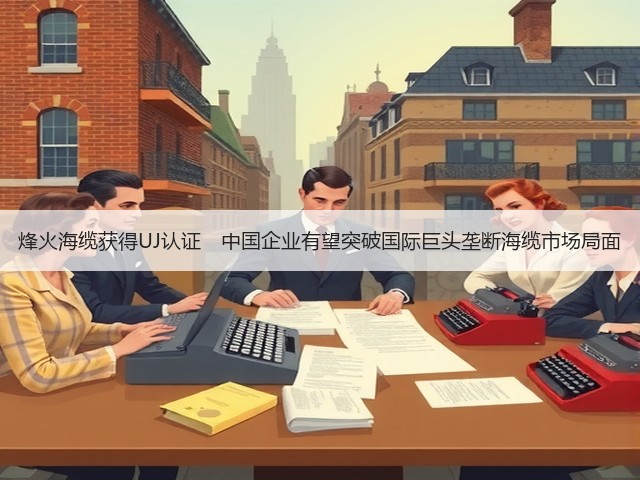 烽火海缆获得UJ认证 中国企业有望突破国际巨头垄断海缆市场局面(图2) 烽火海缆获得UJ认证 中国企业有望突破国际巨头垄断海缆市场局面(图2)