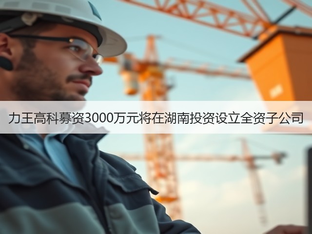力王高科募资3000万元将在湖南投资设立全资子公司(图1) 力王高科募资3000万元将在湖南投资设立全资子公司(图1)