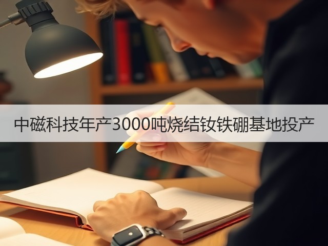 中磁科技年产3000吨烧结钕铁硼基地投产(图2)